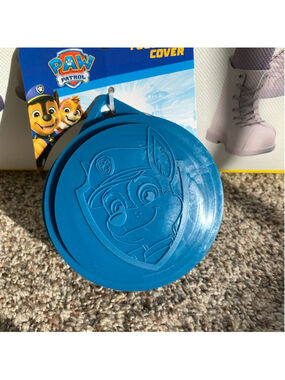 Paw Patrol Teal-Blue Silicone Cup Lid with Embossed Chase